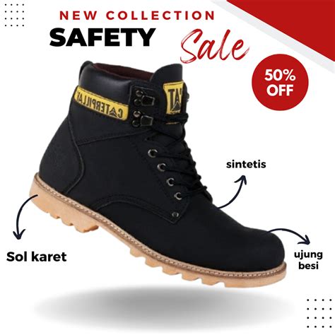 Jual Sepatu Safety Pria Boots Caterpillar Holton Sepatu Boots Pria