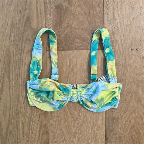 Faithful The Brand Floral Bikini Top Gem