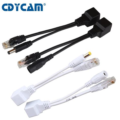 Cdycam Poe Cable Passive Power Over Ethernet Adapter Cable Poe Splitter Rj45 Injector Power