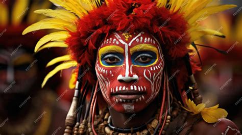 Premium AI Image | Huli Papua New Guinea The Huli are one of the most ...