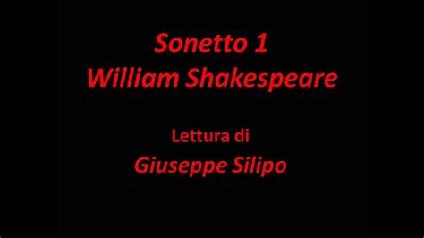 Sonetto William Shakespeare Youtube