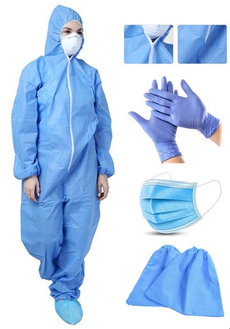 Free Disposable Work Protective Ppe Suit For Men Women Ppe Kit