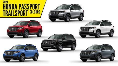 2024 Honda Passport Trailsport All Color Options Images Autobics Youtube