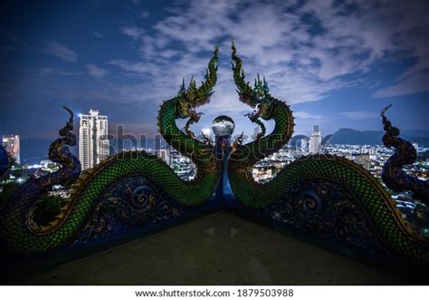 Background Thailands Chonburi Religious Attractions Wat Stock Photo