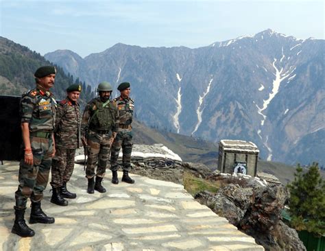 Northern Army Commander Lt Gen Upendra Dwivedi At The LoC In Kashmir On