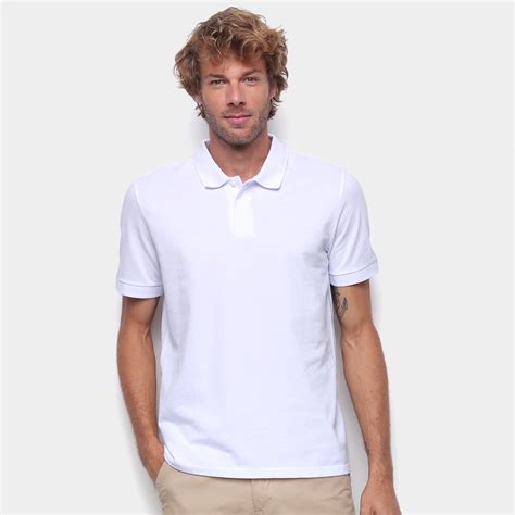 Camisa Polo Da Hering - Camisa Polo Hering Básica Masculina - Branco | Netshoes