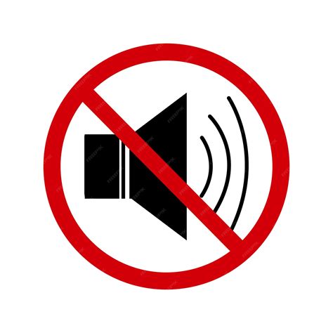 Premium Vector No Loud Sound Sign Sign Do Not Make Noise Prohibition