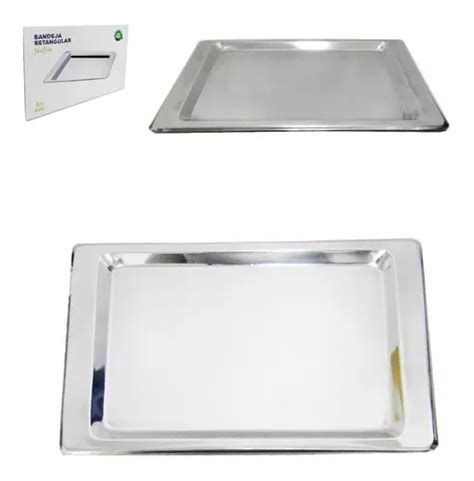 Bandeja Rectangular Multiusos De Acero Inoxidable Con Espejo MercadoLibre