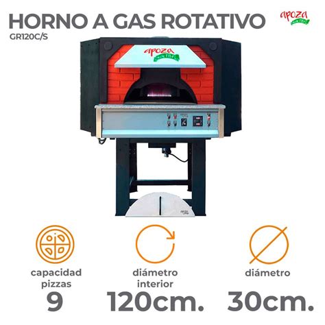 Horno A Gas Rotativo De Pizzas De Cm Apoza