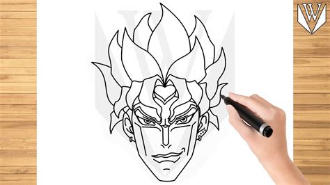 How To Draw Dio Brando Jojo Step By Step Tutorial Free Download Coloring Page Youtube