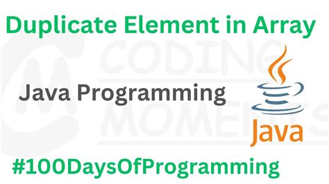 Java Program To Find Duplicate Elements In Array Java Programming