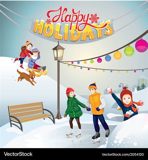 Happy holidays Royalty Free Vector Image - VectorStock