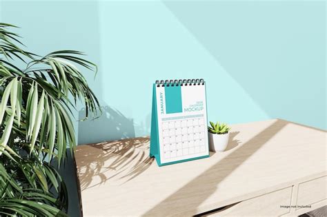 Premium Psd Psd Realistic Desk Calendar Mockup