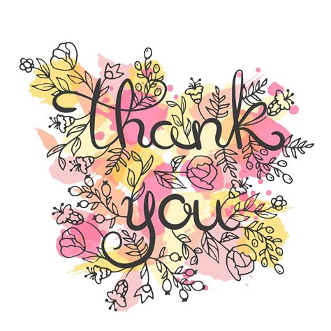 Thank You Card Hand Drawn Lettering Design 274277 Art Vectoriel Chez Vecteezy