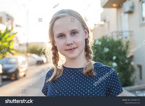 Innocent Blonde Teen Girl Outdoors Stock Photo 2158367721 Shutterstock