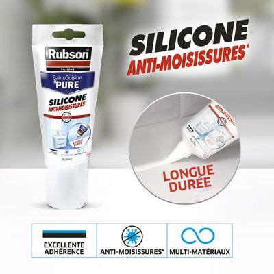 Mastic Silicone Bain Et Cuisine Pure Anti Moisissures Blanc Tube Ml