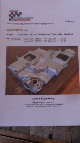 Sell Cross Ram Genuine 1969 Camaro Z28 Winters Snowflake Manifold In