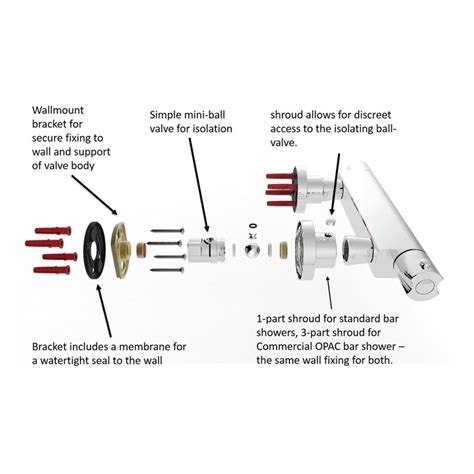 Bristan Vertico Thermostatic Exposed Bar Shower With Rigid Riser Vr