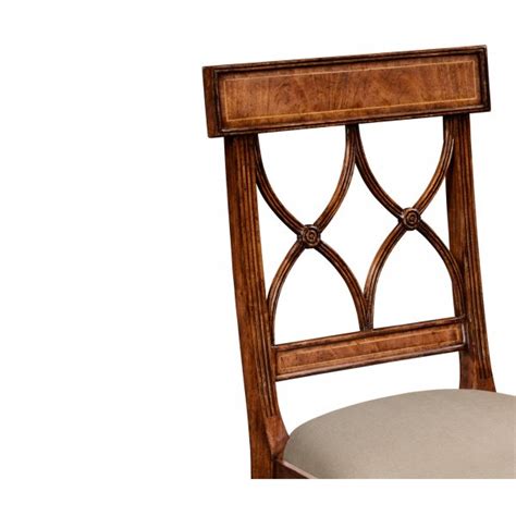 Regency Walnut Side Dining Chair Swanky Interiors