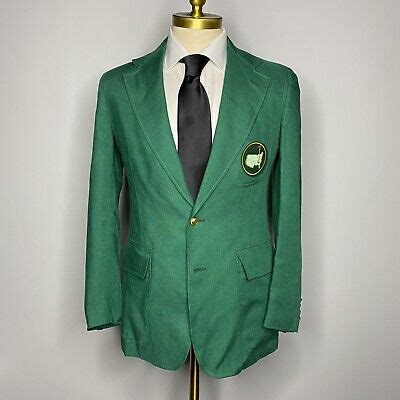 Masters Golf Jacket Blazer Replica Green Gold Button Augusta 36R Sport ...