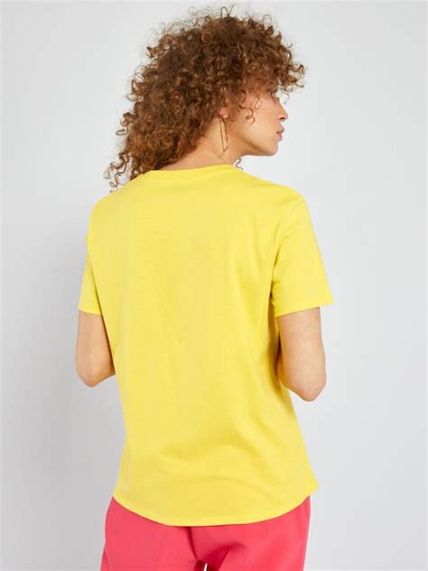 T Shirt Uni En Jersey Jaune Kiabi 4 00