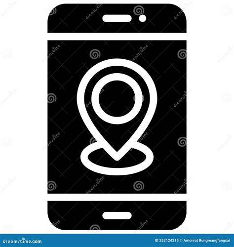 Map Pin On Smartphone Icon Location Map And Navigation Vector Stock