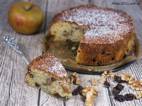 Apfel Walnuss Kuchen Mit Rosinen