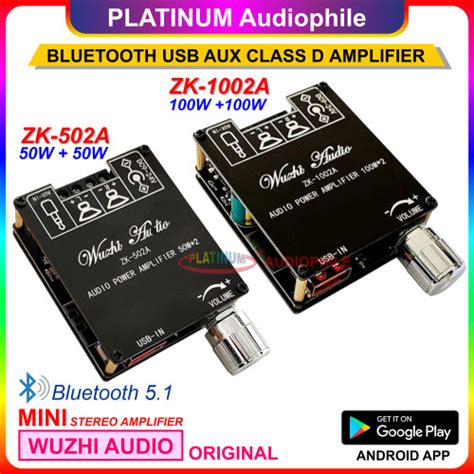 Jual Bluetooth 5 1 Stereo Class D Amplifier 2X 100W ZK 1002A Kota