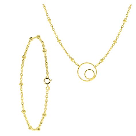 Goldplated Set Met Armband En Ketting Lucardi NL