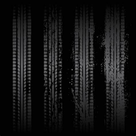 Premium Vector Tire Tracks Grunge Silhouettes Set