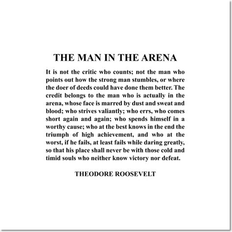 Theodore roosevelt quote the man in the arena man in the arena ...