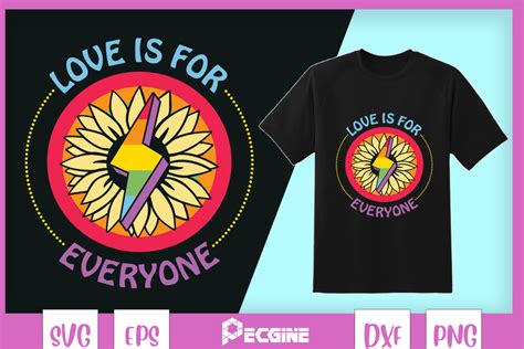 Love Is For Everyone Lgbt Sunflower Graphic By Pecgine · Creative Fabrica