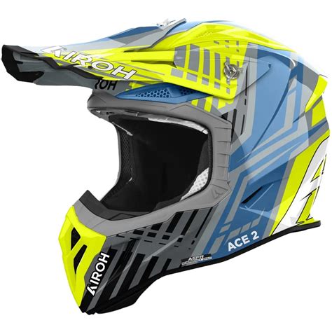 Airoh Mx Helmet Aviator Ace 2 Proud Yellow Gloss Maciag Offroad