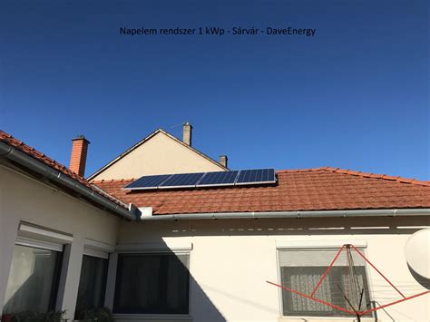 Napelem rendszer 1 kWp Sárvár DaveEnergy