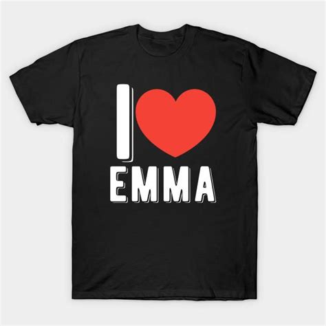 Buy Men Black Print T Shirt Super Large Tshirt I Love Emma No Cut