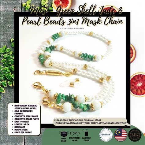 MASK CHAIN 2IN1 EXTENDER RANTAI GLASS LANYARD NECKLACE GELANG