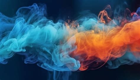 Premium Ai Image A Series Of Smoke On A Black Background