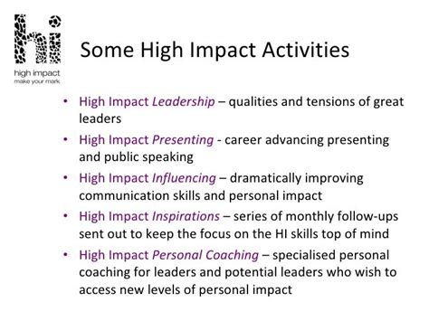 High Impact Overview