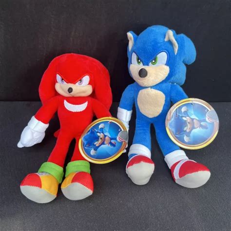 SONIC THE HEDGEHOG 2 Movie 9 Plush Sonic Knuckle Lot Of 3 Jakks 2022