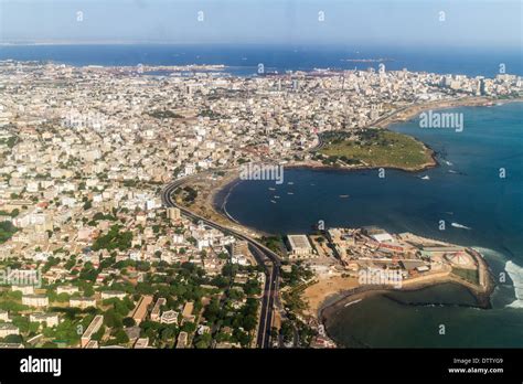 Vue aérienne de la ville de Dakar Sénégal par la côte de l Atlantic