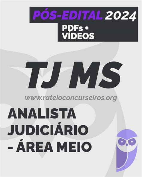 Tj Ms Analista Judici Rio Rea Meio P S Edital