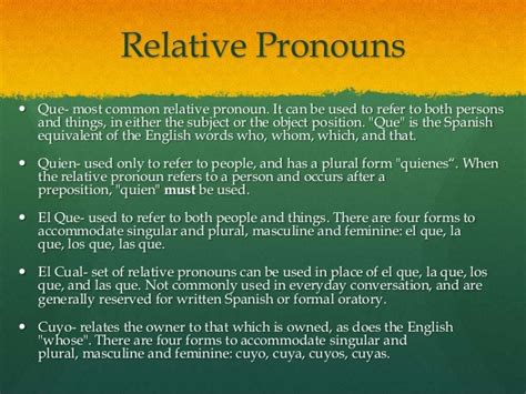 1 Relative Pronouns Diagram Quizlet