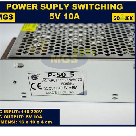 Jual Recomend ホ Adaptor 5V 10A Power Supply Switching LED Jaring 10