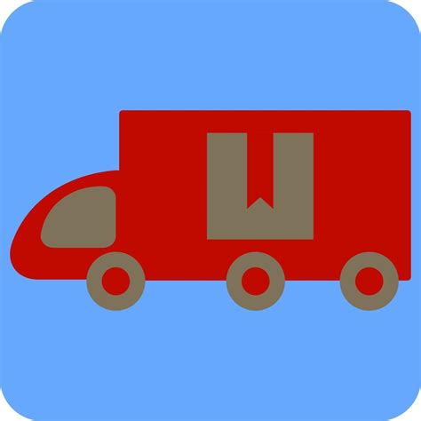 Shipping truck, illustration, vector, on a white background. 13595636 ...