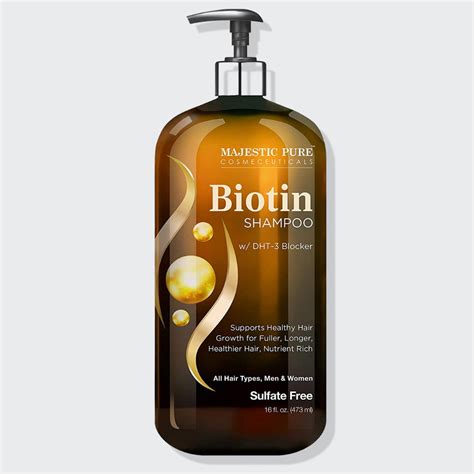 Biotin Shampoo With Dht 3 Blocker 16 Fl Oz Majestic Pure Cosmeceuticals