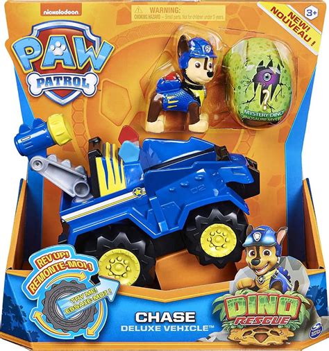 Paw Patrol Dino Rescue Chase Deluxe Vehicle Includes 1 Mystery Dino Figure Spin Master - ToyWiz