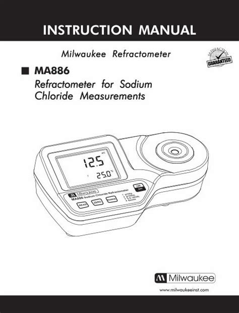 Pdf Instruction Manualis The Refractive Index Of The Lower Density