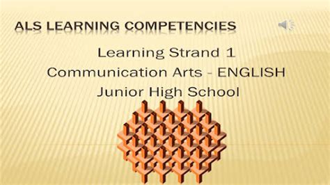 Alternative Learning System Als Learning Competencies Learning Strand