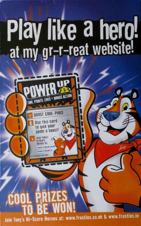 Power Up Pack Issued With Kelloggs Frosties