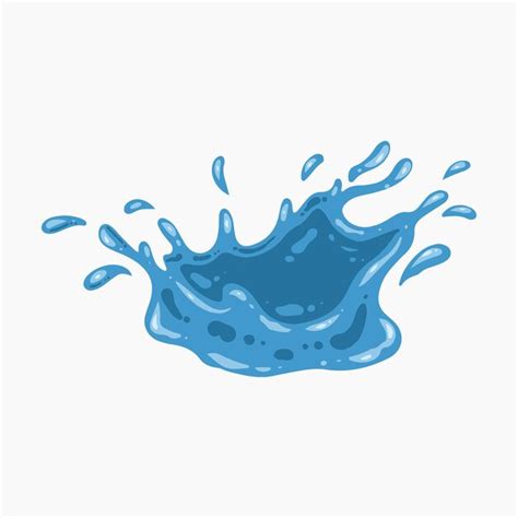 Premium Vector Fresh Blue Water Splash Element Illustration